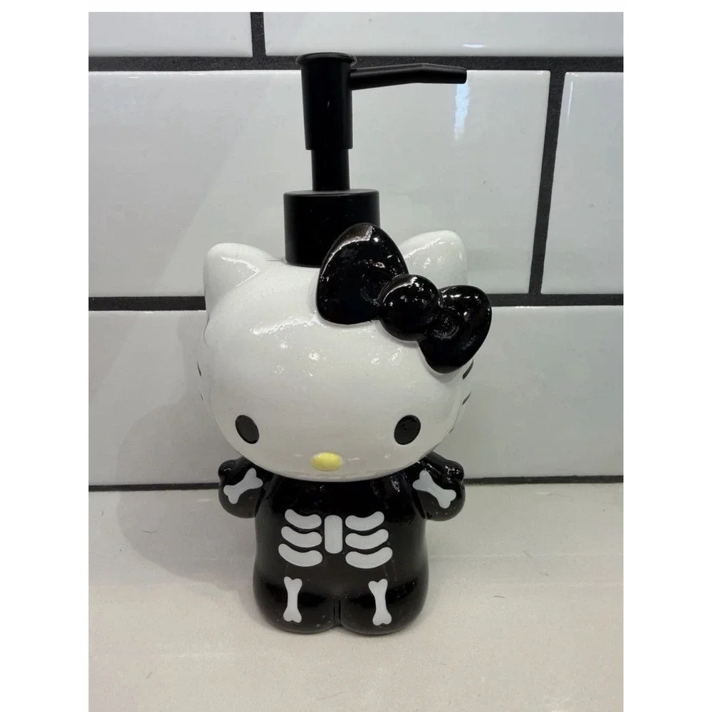 Hello Kitty Halloween Skeleton Soap‎ Dispenser Black, White 8
